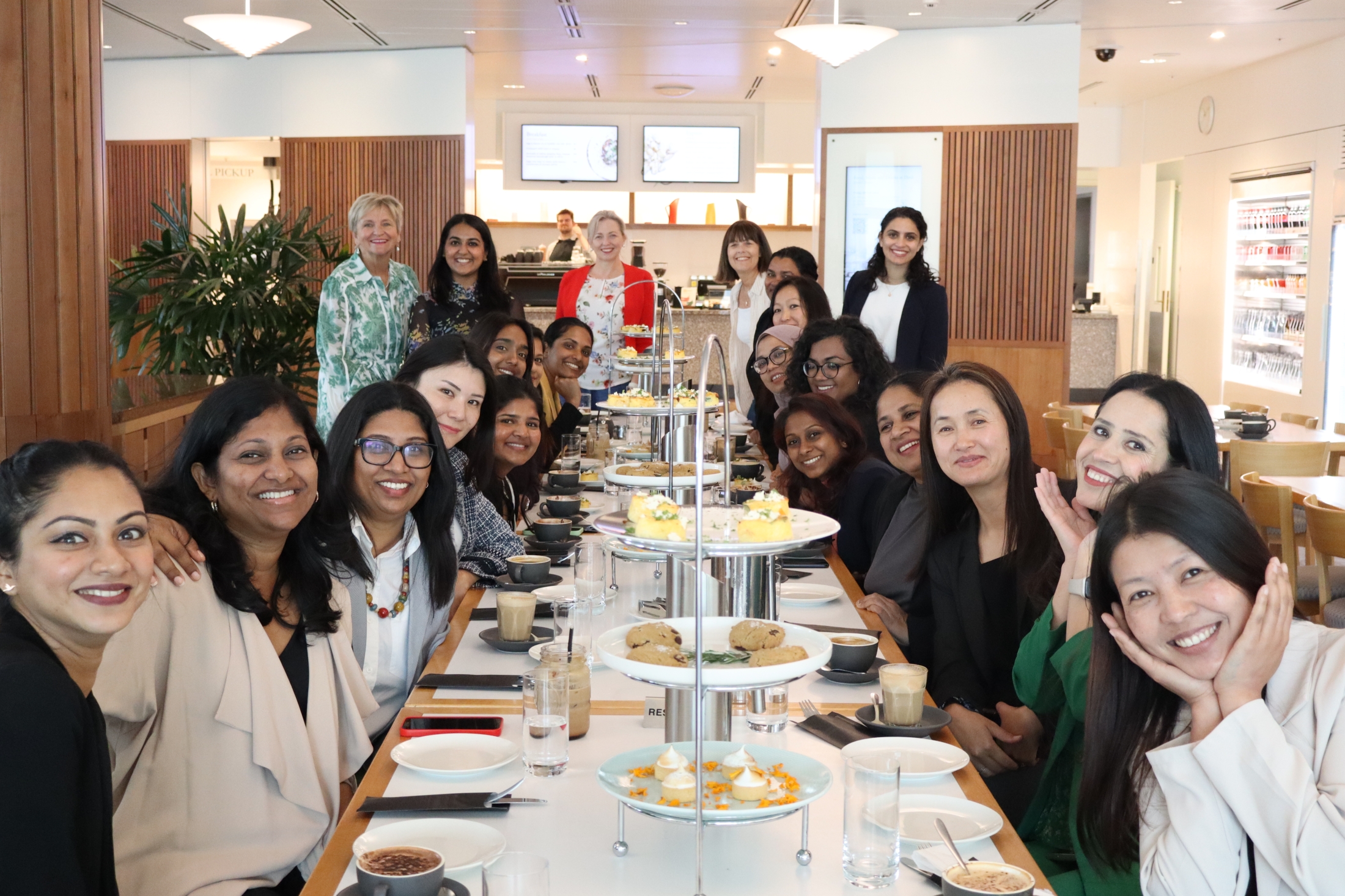 Tandin (right row, third from front) pictured during a networking event with course leaders and other Short Course participants.