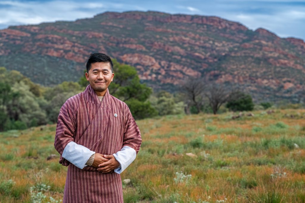 Scholar Wangdi pictured at the Ikara-Flinders Ranges National Park.