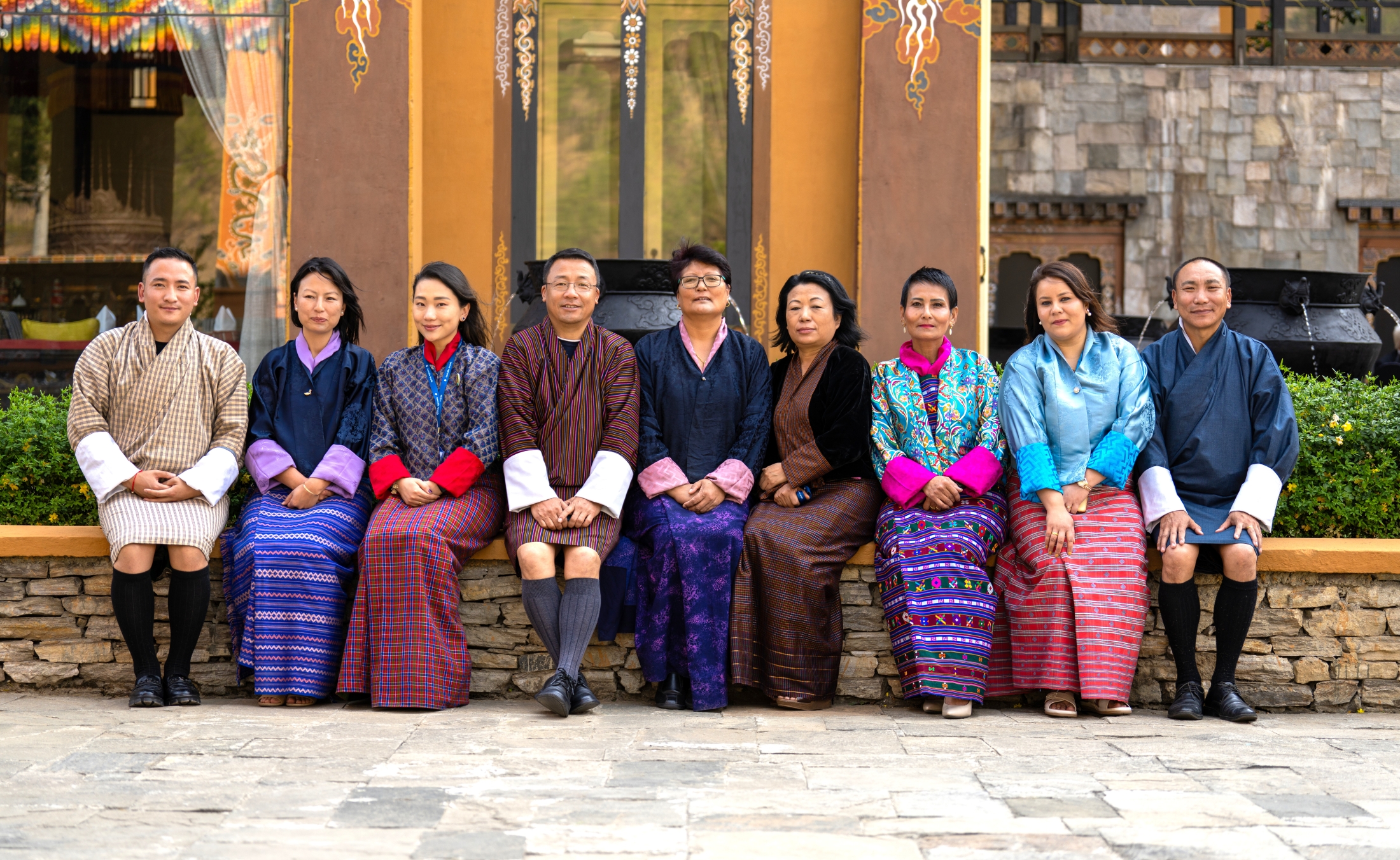 Sonam (third from right) pictured with fellow Bhutanese alumni and Australia Awards staff at the 2024 Regional Alumni Workshop in Thimphu, Bhutan.